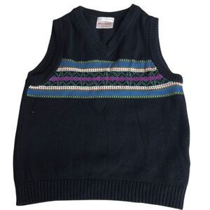 Hanna Andersson sweater vest with fair isle design Size 120 = Size 6-7